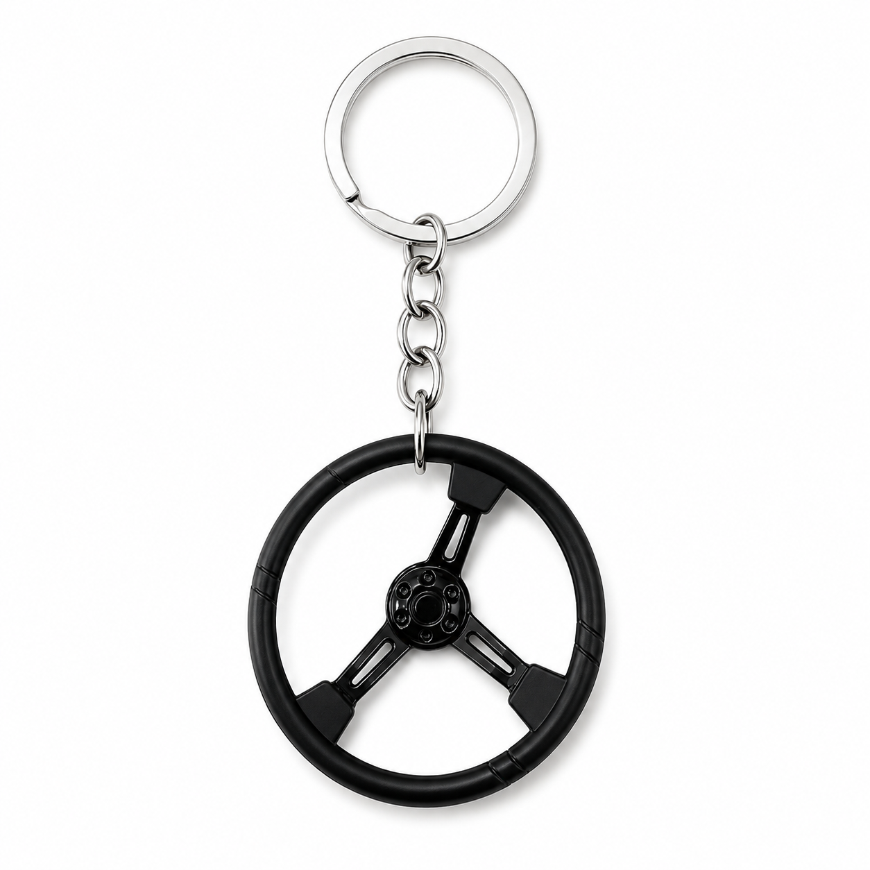 STEERING WHEEL KEYCHAIN — ΜΠΡΕΛΟΚ ΤΙΜΟΝΙ ΑΥΤΟΚΙΝΗΤΟΥ ΜΑΥΡΟ