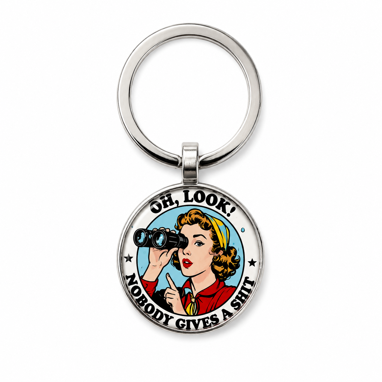 NOBODY GIVES A SH*T" KEYCHAIN — ΜΠΡΕΛΟΚ POP ART ΧΙΟΥΜΟΡΙΣΤΙΚΟ