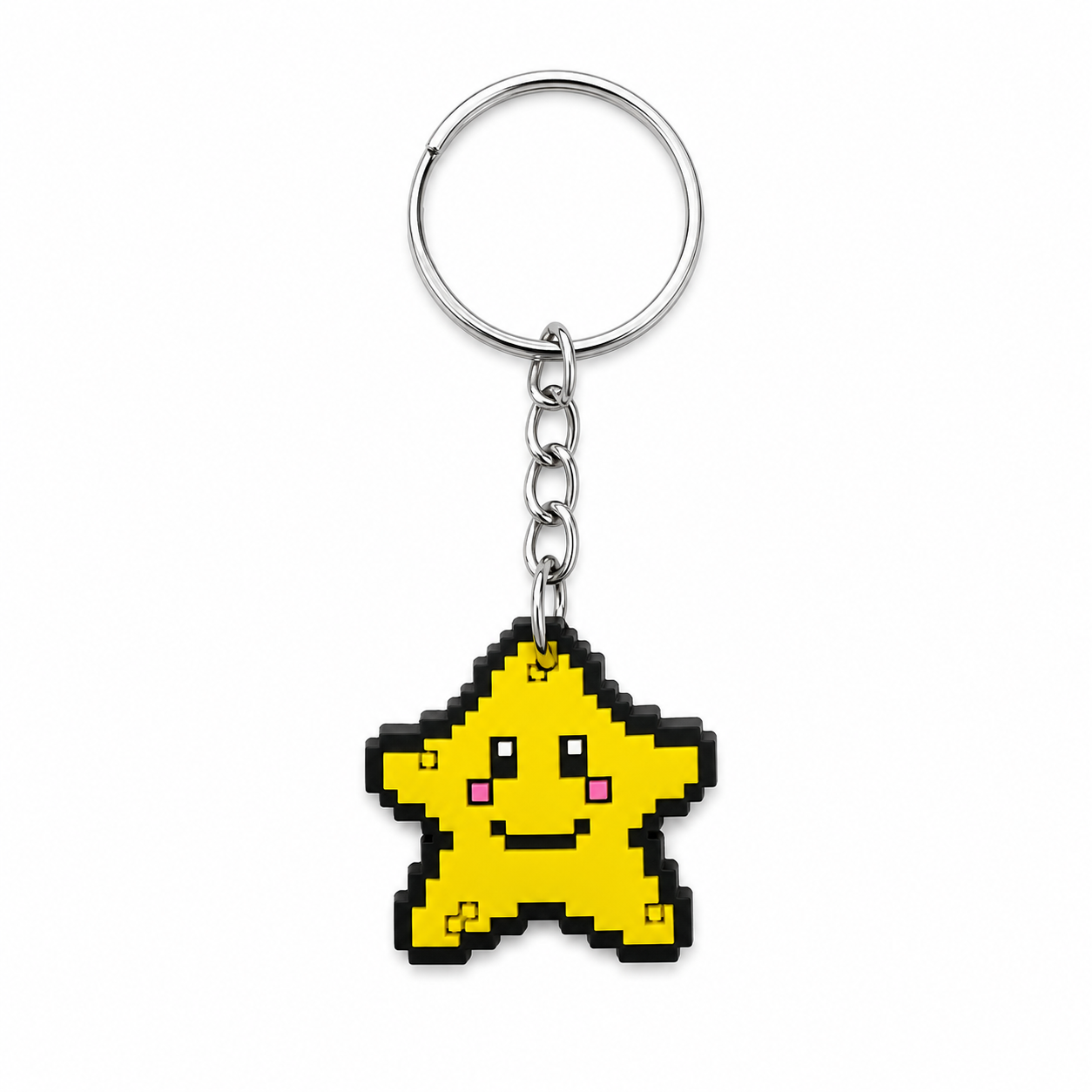 PIXEL STAR KEYCHAIN — ΜΠΡΕΛΟΚ PIXEL ART ΑΣΤΕΡΙ ΚΙΤΡΙΝΟ