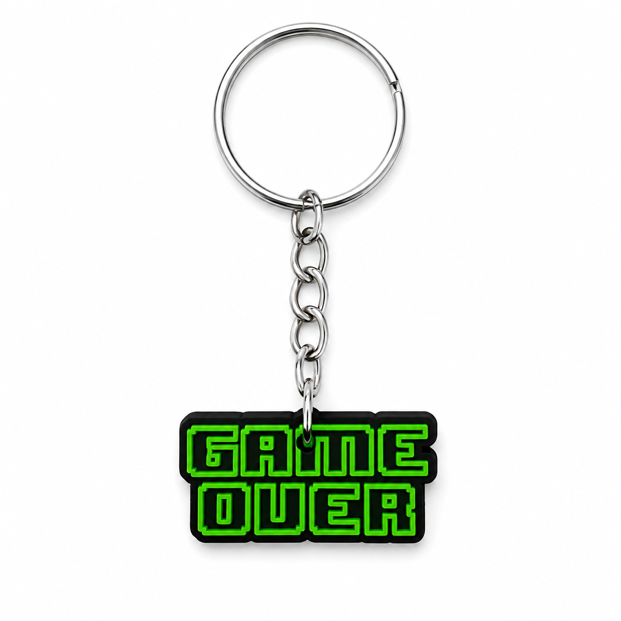 GAME OVER" KEYCHAIN — ΜΠΡΕΛΟΚ RETRO GAMING ΠΡΑΣΙΝΟ ΜΑΥΡΟ
