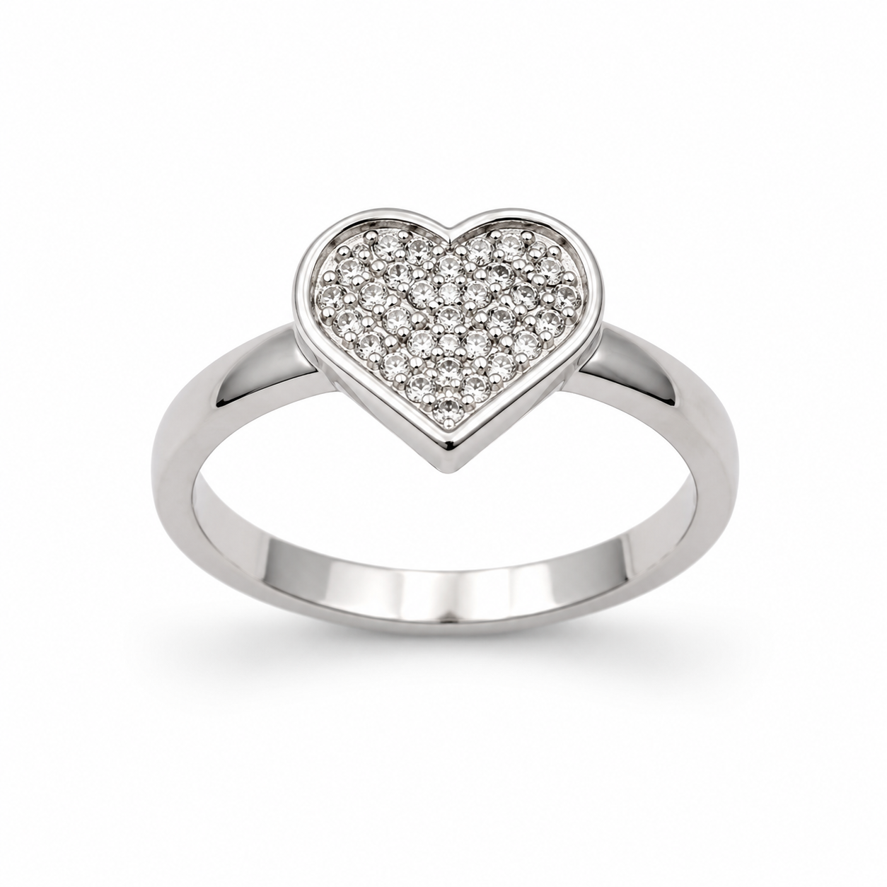SWEETHEART PAVE — ΔΑΧΤΥΛΙΔΙ ΑΣΗΜΙ 925 ΚΑΡΔΙΑ ΜΕ ΠΑΒΕ ΖΙΡΚΟΝΙΑ