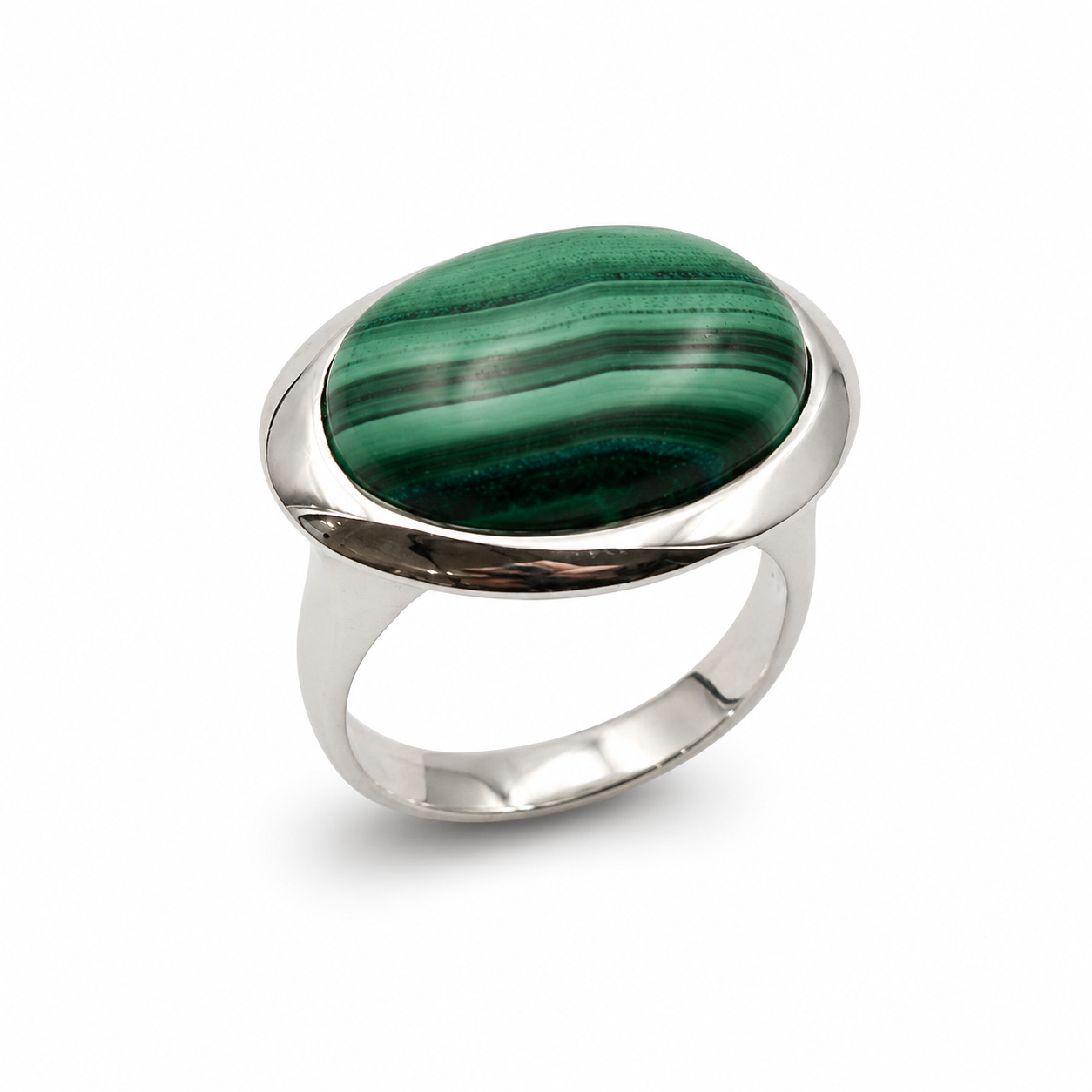 BANDED AGATE — ΔΑΧΤΥΛΙΔΙ ΑΣΗΜΙ 925 ΜΕ ΑΧΑΤΗ