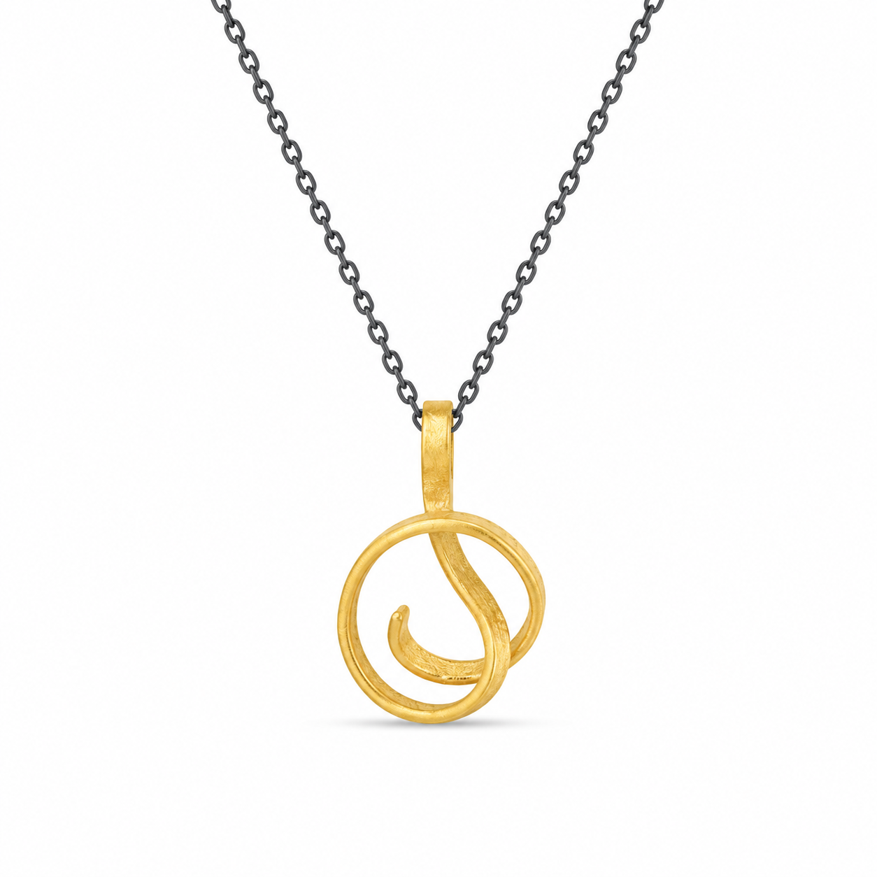 GOLDEN INFINITY LOOP — ΚΟΛΙΕ ΑΣΗΜΙ 925 ΕΠΙΧΡΥΣΩΜΕΝΟ ΜΕ ΟΞΕΙΔΩΜΕΝΗ ΑΛΥΣΙΔΑ