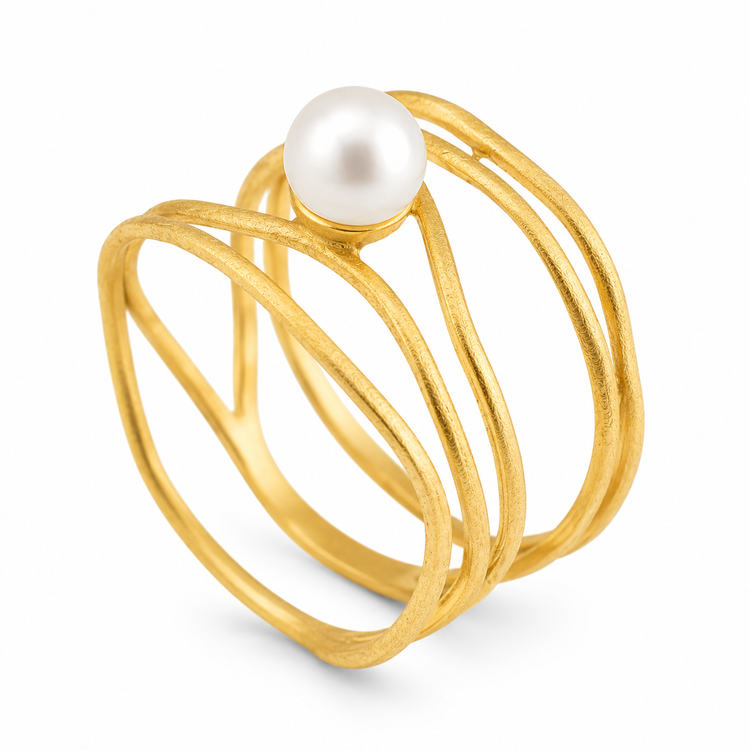 HARP & PEARL — ΧΕΙΡΟΠΟΙΗΤΟ ΔΑΧΤΥΛΙΔΙ ΜΕ ΦΥΣΙΚΟ ΜΑΡΓΑΡΙΤΑΡΙ