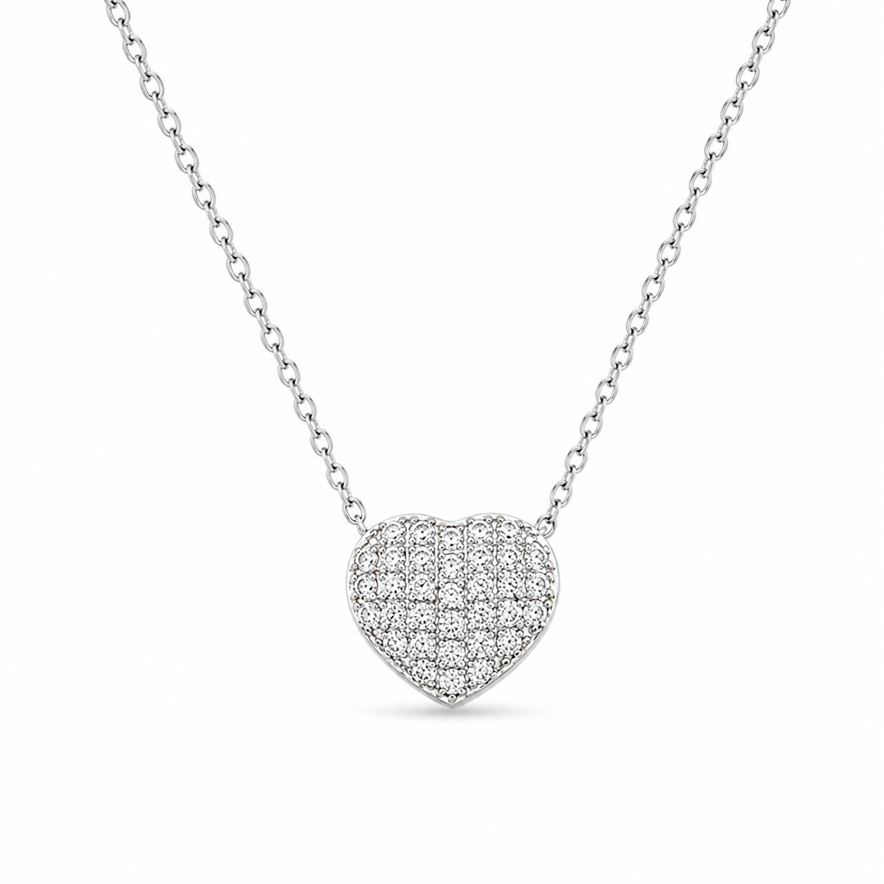 LUMIERE SILVER — ΚΟΛΙΕ ΚΑΡΔΙΑ ΜΕ ΖΙΡΓΚΟΝ PAVE
