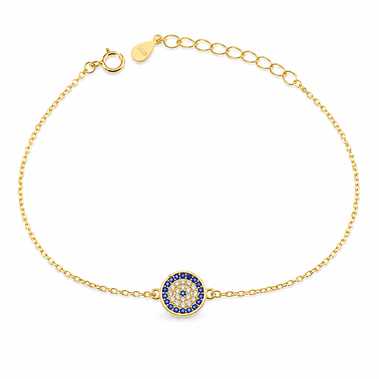 MATI ROUND GOLD — ΒΡΑΧΙΟΛΙ ΣΤΡΟΓΓΥΛΟ ΜΑΤΑΚΙ ΜΕ ΖΙΡΓΚΟΝ