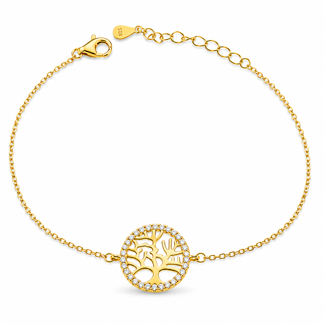 TREE OF LIFE BOLD GOLD — ΒΡΑΧΙΟΛΙ ΔΕΝΤΡΟ ΤΗΣ ΖΩΗΣ ΜΕ ΖΙΡΓΚΟΝ