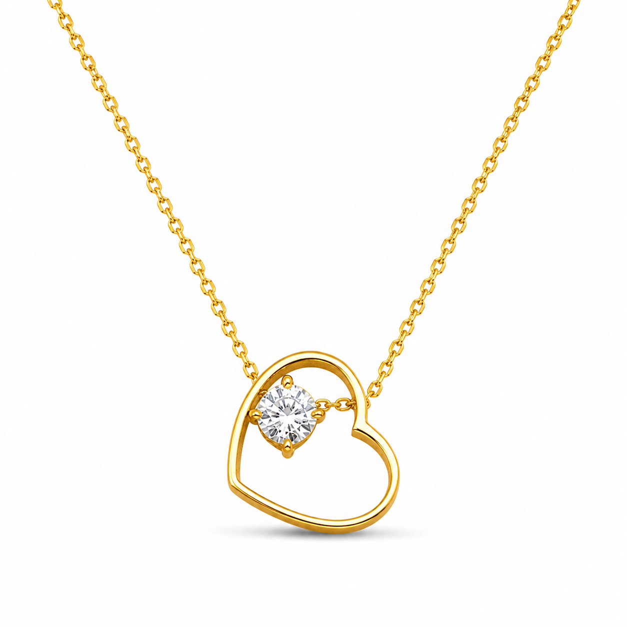 COEUR — ΚΟΛΙΕ ΚΑΡΔΙΑ ΜΕ SOLITAIRE ΖΙΡΓΚΟΝ