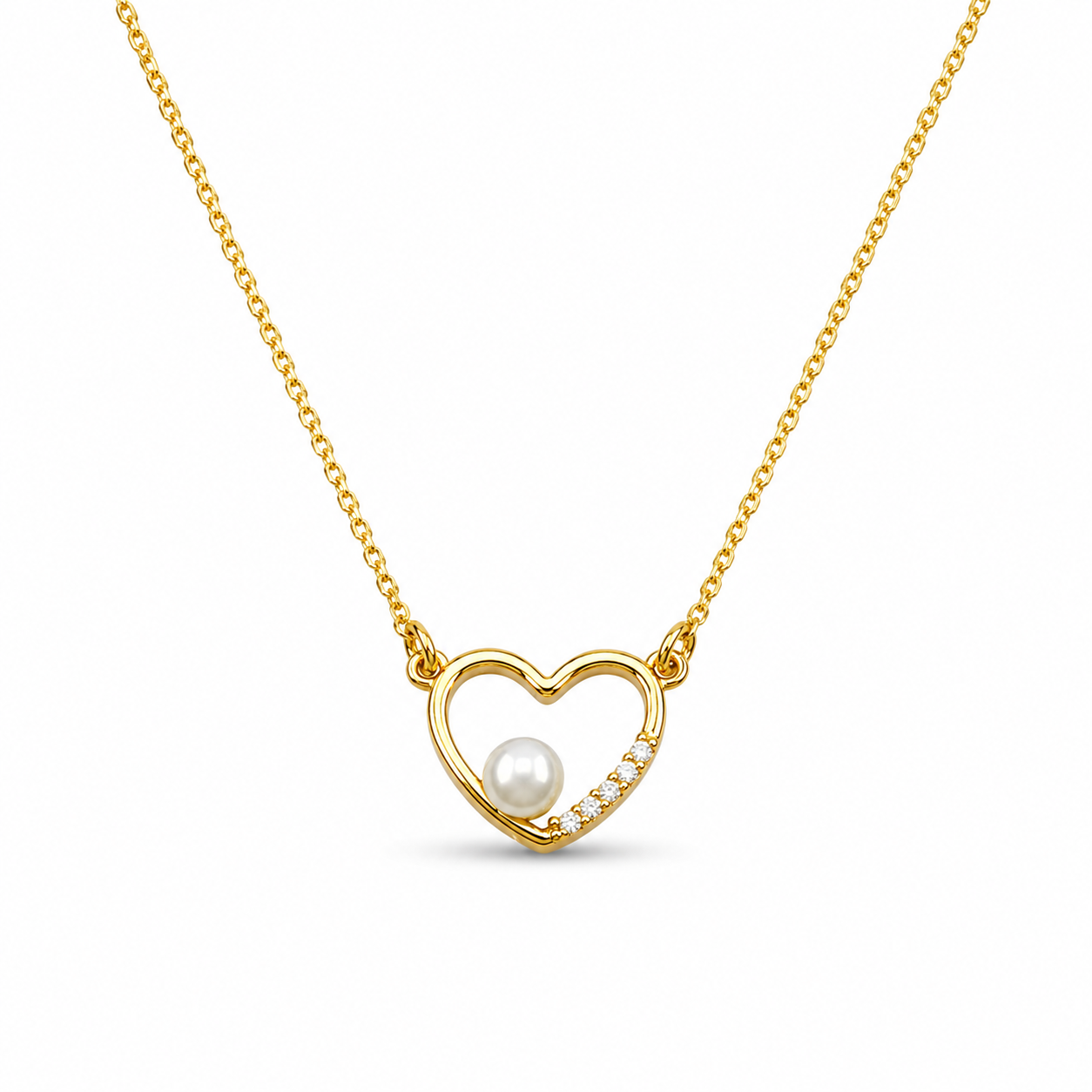 COEUR PERLE GOLD — ΚΟΛΙΕ ΚΑΡΔΙΑ ΜΕ ΦΥΣΙΚΟ ΜΑΡΓΑΡΙΤΑΡΙ & ΖΙΡΓΚΟΝ