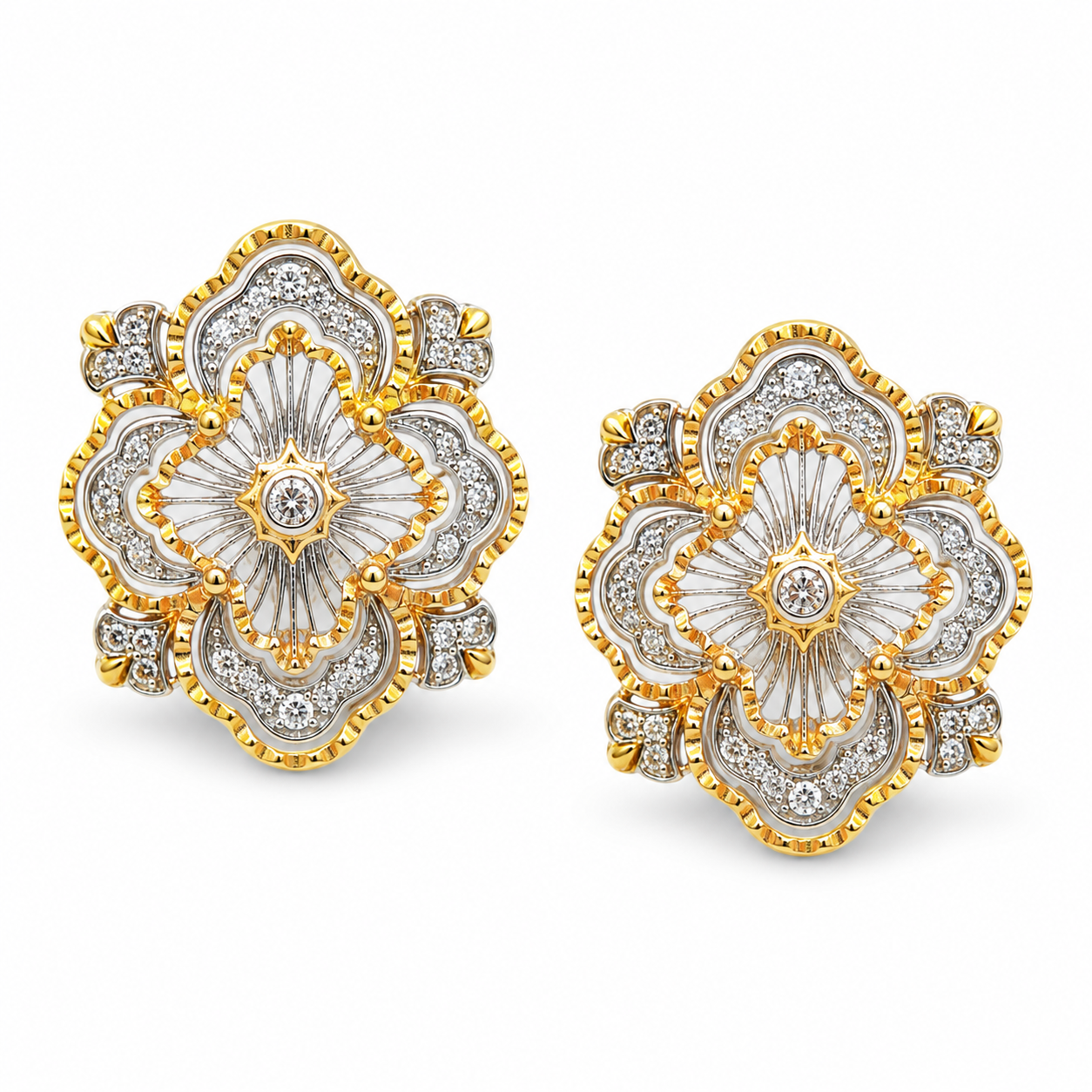 FLORENTINE — ΚΑΡΦΩΤΑ ΑΣΗΜΙ 925 TWO-TONE ΜΕ ΖΙΡΓΚΟΝ