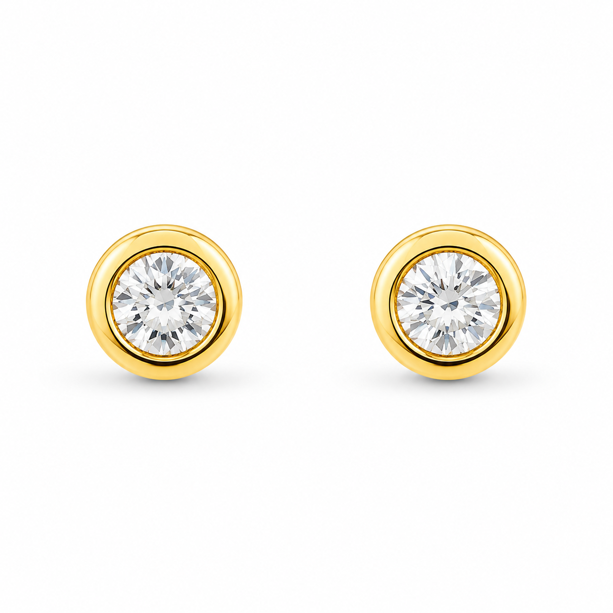 BEZEL ZIRCON STUD — ΜΙΝΙ ΚΑΡΦΩΤΑ ΑΣΗΜΙ 925 ΕΠΙΧΡΥΣΟ
