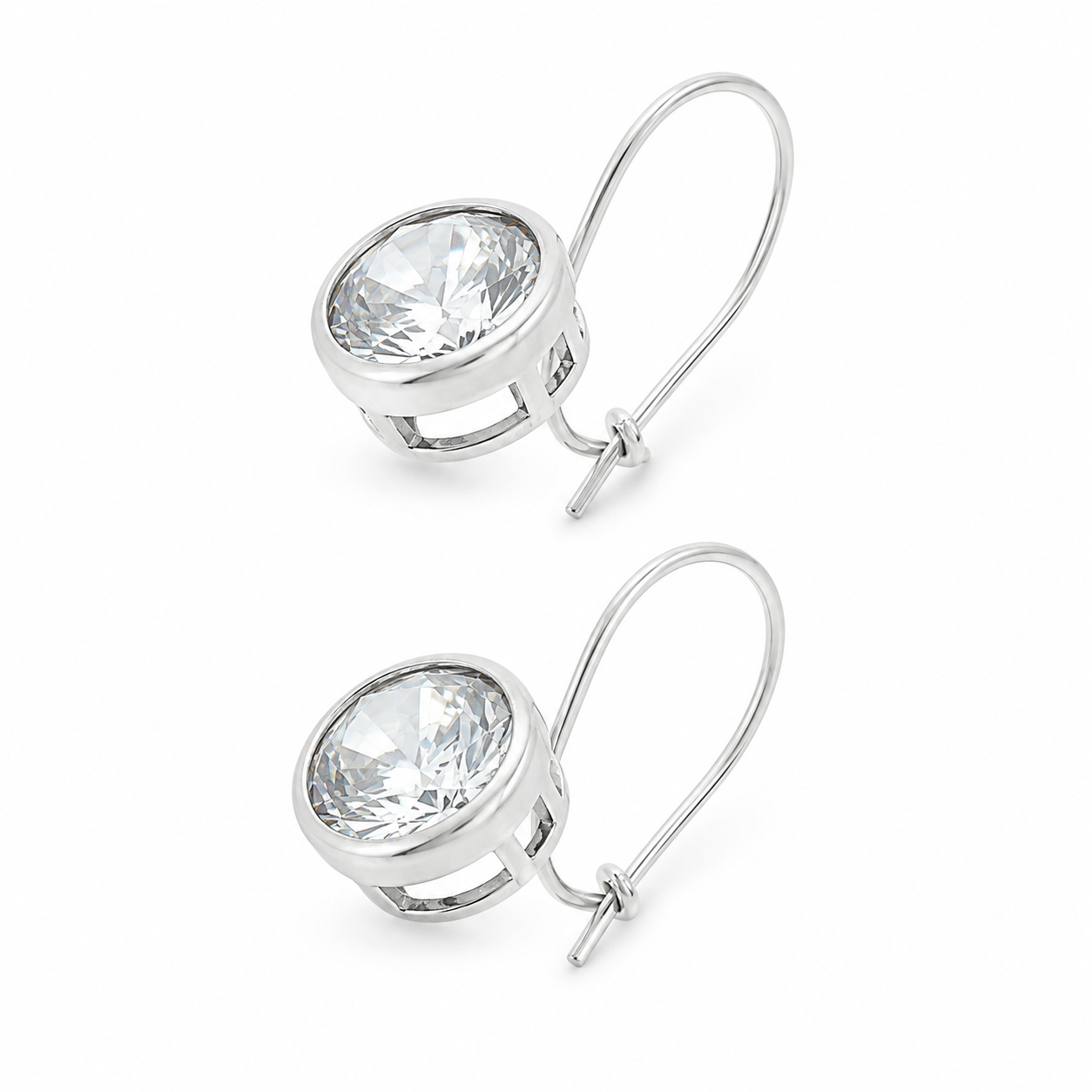 BEZEL SOLITAIRE DROP — ΣΚΟΥΛΑΡΙΚΙΑ ΑΣΗΜΙ 925 ΜΕ ΖΙΡΓΚΟΝ