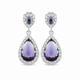 CRYSTAL PEAR DROP — ΣΚΟΥΛΑΡΙΚΙΑ ΑΣΗΜΙ 925 ΜΕ ΚΡΥΣΤΑΛΛΑ ΚΑΙ ΖΙΡΓΚΟΝ