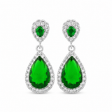CRYSTAL PEAR DROP — ΣΚΟΥΛΑΡΙΚΙΑ ΑΣΗΜΙ 925 ΜΕ ΚΡΥΣΤΑΛΛΑ ΚΑΙ ΖΙΡΓΚΟΝ