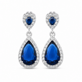 CRYSTAL PEAR DROP — ΣΚΟΥΛΑΡΙΚΙΑ ΑΣΗΜΙ 925 ΜΕ ΚΡΥΣΤΑΛΛΑ ΚΑΙ ΖΙΡΓΚΟΝ