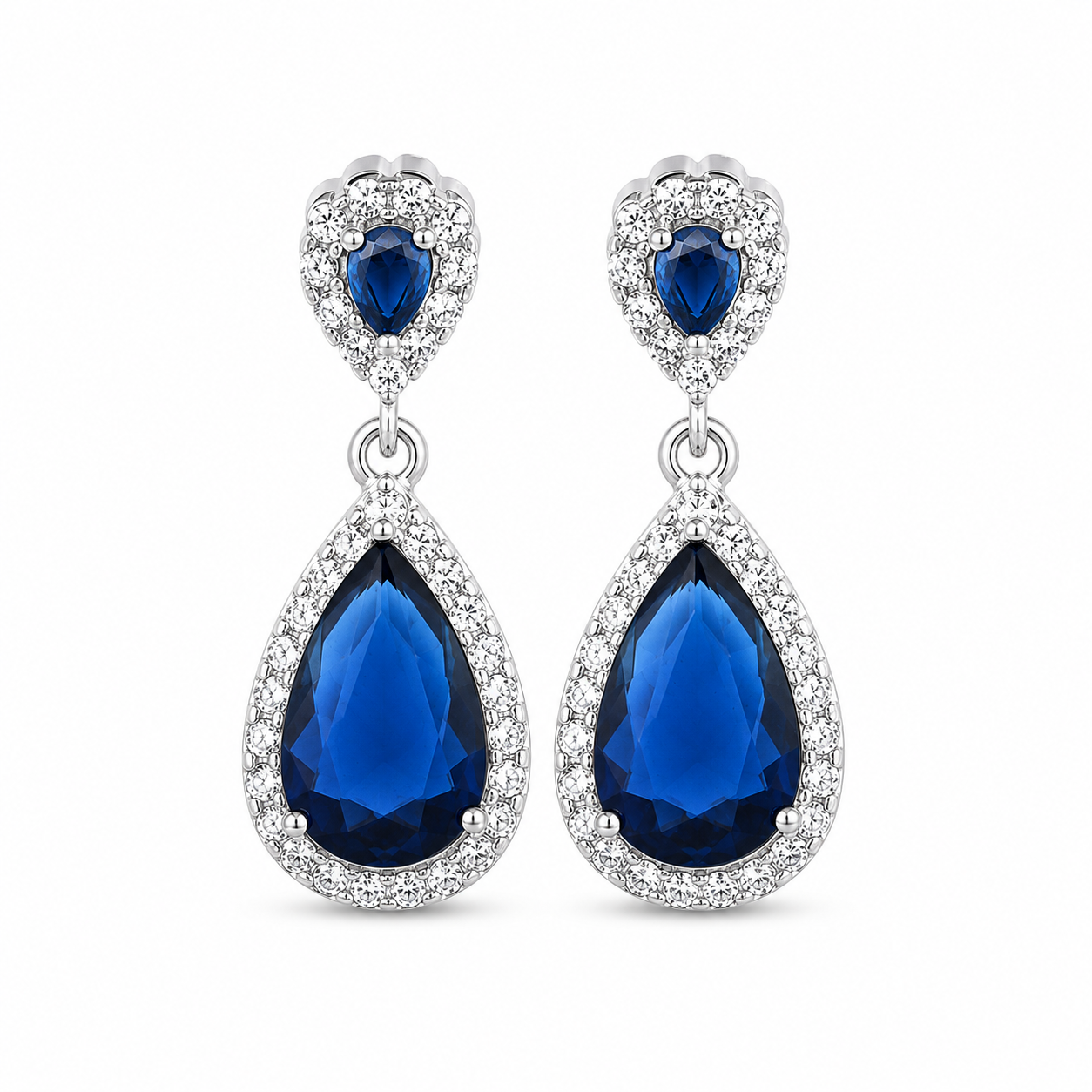 CRYSTAL PEAR DROP — ΣΚΟΥΛΑΡΙΚΙΑ ΑΣΗΜΙ 925 ΜΕ ΚΡΥΣΤΑΛΛΑ ΚΑΙ ΖΙΡΓΚΟΝ