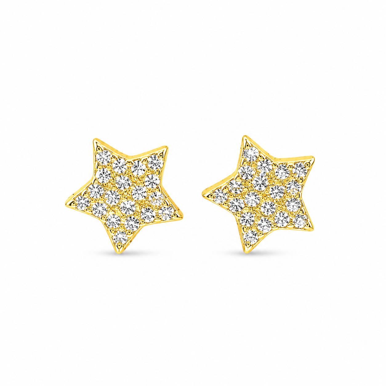 STAR PAVÉ STUD — ΠΑΙΔΙΚΑ ΚΑΡΦΩΤΑ ΑΣΗΜΙ 925 ΕΠΙΧΡΥΣΟ ΑΣΤΕΡΙ ΖΙΡΓΚΟΝ