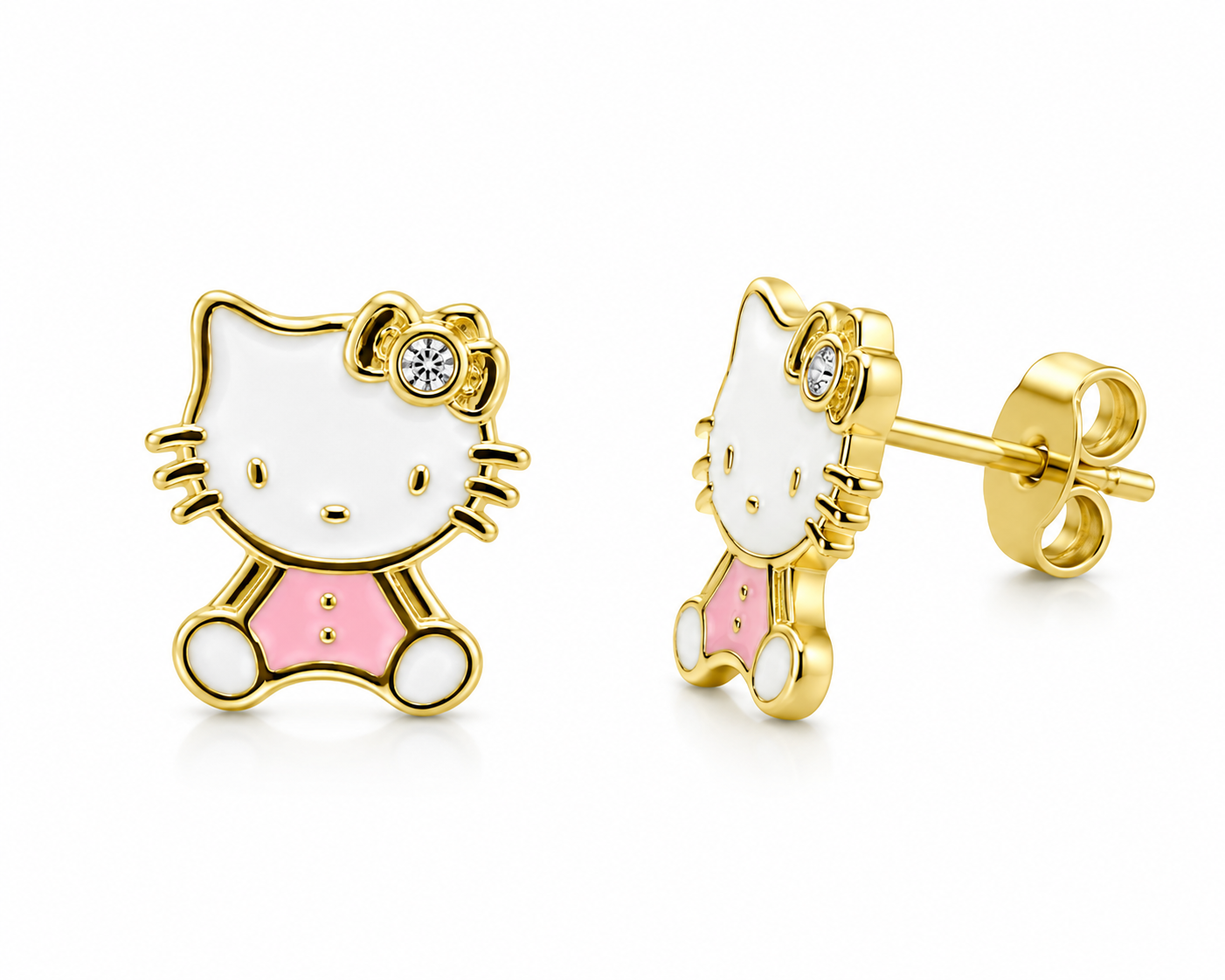 KITTY FACE STUD — ΠΑΙΔΙΚΑ ΚΑΡΦΩΤΑ ΑΣΗΜΙ 925 ΕΠΙΧΡΥΣΟ ΓΑΤΑΚΙ ΣΜΑΛΤΟ