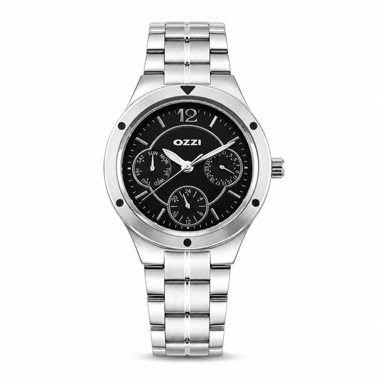 OZZI WATCH SPORT SILVER — ΓΥΝΑΙΚΕΙΟ ΡΟΛΟΙ ΑΤΣΑΛΙ SPORT ΜΑΥΡΟ