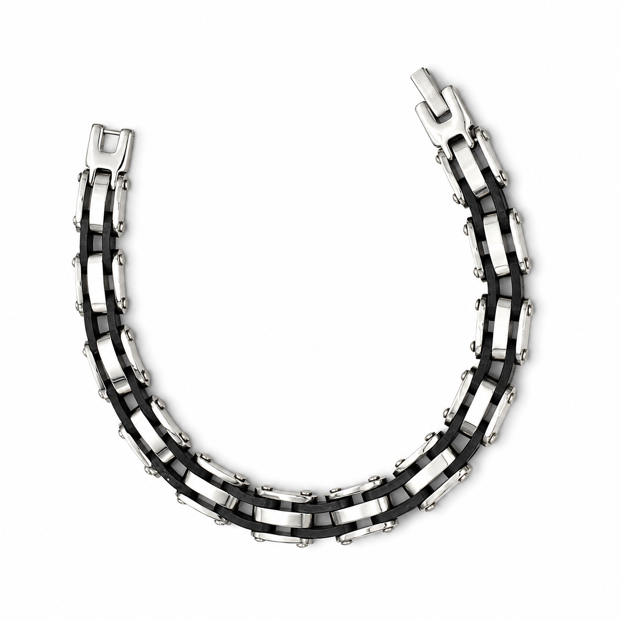STEEL LINK — ΑΝΔΡΙΚΟ ΒΡΑΧΙΟΛΙ STAINLESS STEEL ΔΙΠΛΗ ΑΛΥΣΙΔΑ