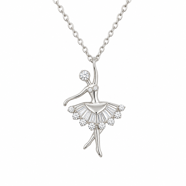BALLERINA — ΚΟΛΙΕ ΑΣΗΜΙ 925 ΜΠΑΛΑΡΙΝΑ ΜΕ ΖΙΡΓΚΟΝ