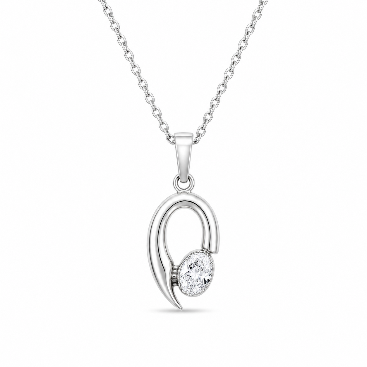 ARC ZIRCON — ΚΟΛΙΕ ΑΣΗΜΙ 925 ΜΕ ΛΕΥΚΟ ΖΙΡΓΚΟΝ