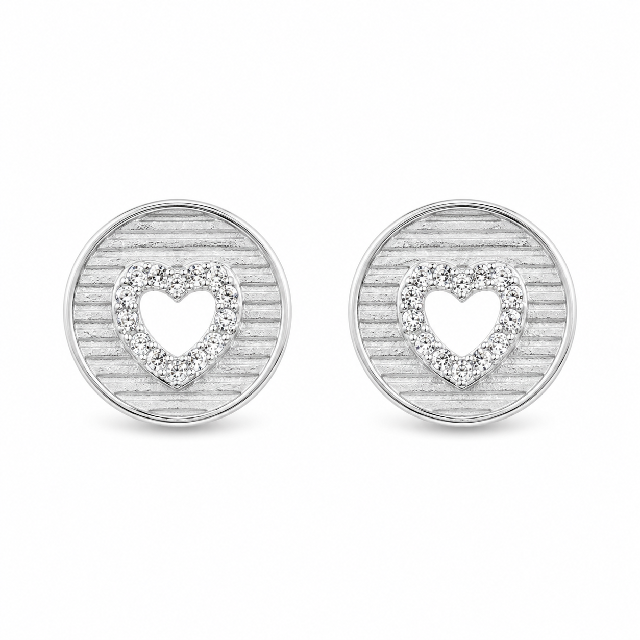 HEART COIN — ΣΚΟΥΛΑΡΙΚΙΑ ΚΑΡΦΩΤΑ ΑΣΗΜΙ 925 ΚΥΚΛΟΣ ΚΑΡΔΙΑ ΖΙΡΓΚΟΝ