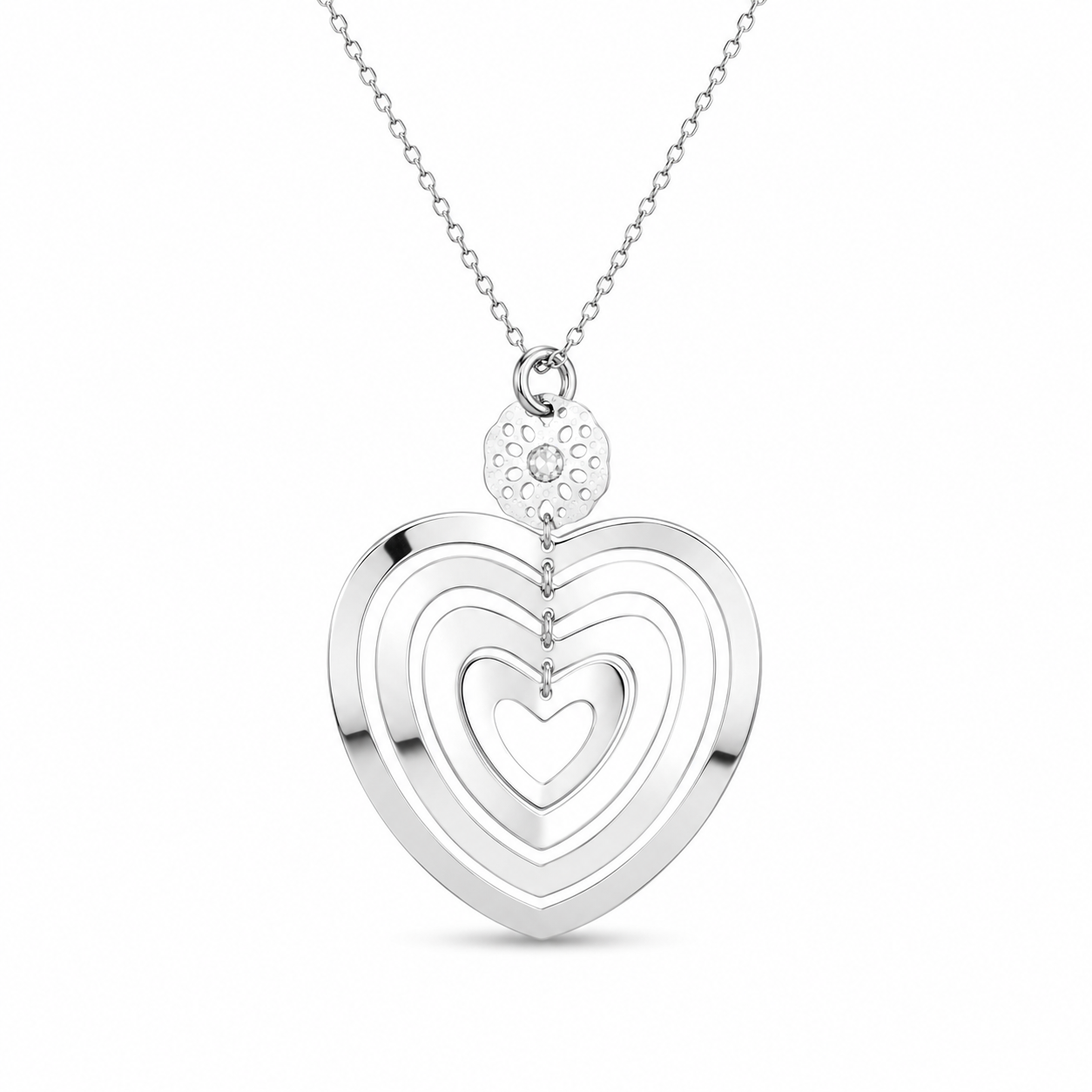 INFINITE HEART — ΚΟΛΙΕ ΑΣΗΜΙ 925 ΠΟΛΛΑΠΛΕΣ ΚΑΡΔΙΕΣ ΖΙΡΓΚΟΝ
