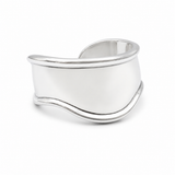 WAVE CUFF RING — ΔΑΧΤΥΛΙΔΙ ΑΣΗΜΙ 925 ELECTROFORMING ΚΥΡΤΟ ΦΑΡΔΙ