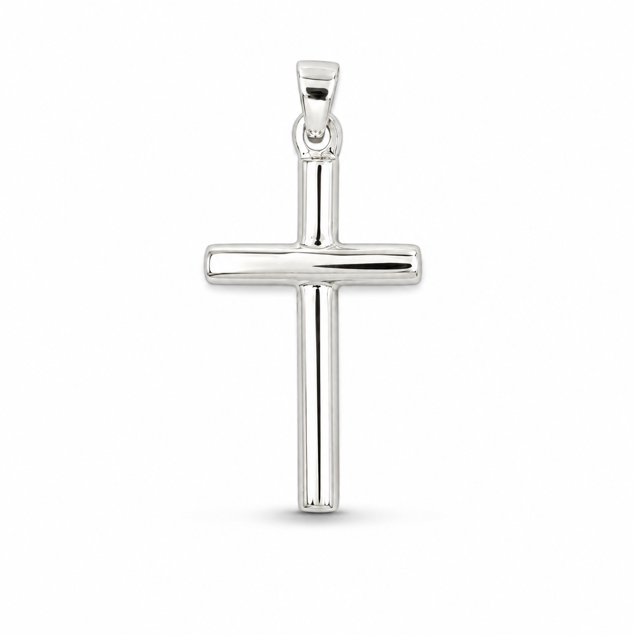 TUBE CROSS PENDANT — ΑΝΔΡΙΚΟ ΚΟΛΙΕ ΣΤΑΥΡΟΣ ΑΣΗΜΙ 925 ΚΥΛΙΝΔΡΙΚΕΣ ΚΕΡΑΙΕΣ