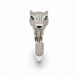 PANTHER HEAD WRAP RING — ΔΑΧΤΥΛΙΔΙ ΑΣΗΜΙ 925 ΡΟΔΙΟ ΠΑΝΘΗΡΑΣ ΜΕ ΖΙΡΓΚΟΝ