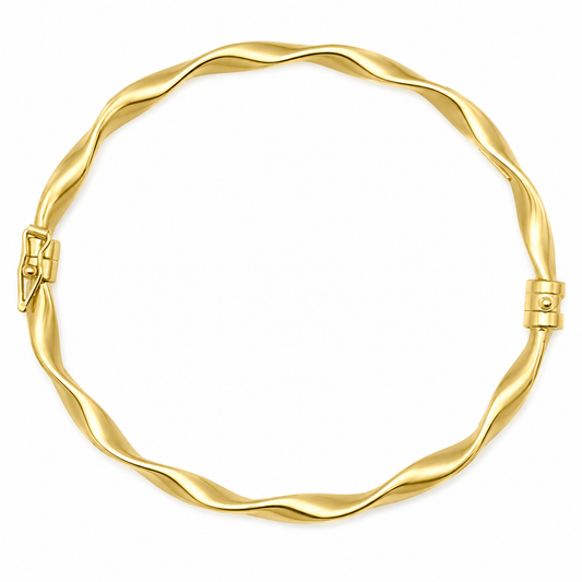 ELOA – ΕΠΙΧΡΥΣΩΜΕΝΟ ΒΡΑΧΙΟΛΙ ΑΣΗΜΙ 925 ΜΕ ΣΤΡΙΦΤΟ DESIGN