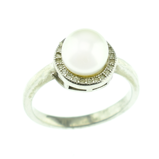 Silver 925 Freshwater Pearl Ring