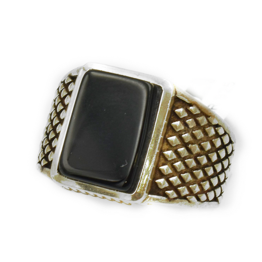 DAREN – ΑΝΔΡΙΚΟ ΔΑΧΤΥΛΙΔΙ ΜΕ ΜΑΥΡΗ ΠΕΤΡΑ