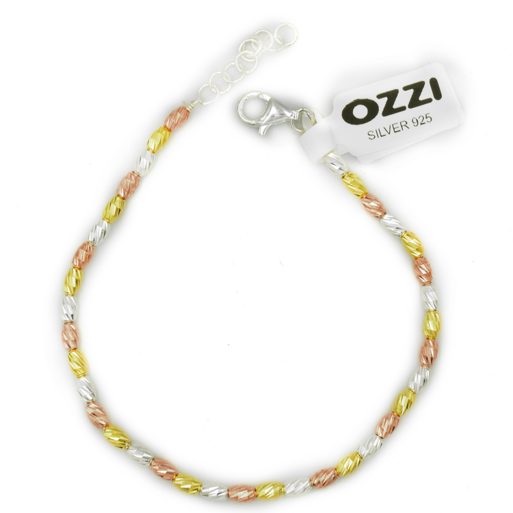 TRINITY – ΑΣΗΜΕΝΙΟ ΒΡΑΧΙΟΛΙ 925 ΣΕ ΤΡΙΑ ΧΡΩΜΑΤΑ