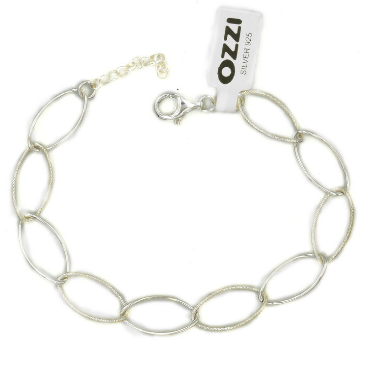 NALIA – ΒΡΑΧΙΟΛΙ ΑΣΗΜΙ 925 ΜΕ ΟΒΑΛ ΚΡΙΚΟΥΣ