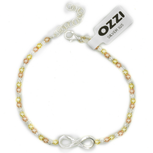 INFINITY – ΑΣΗΜΕΝΙΟ ΒΡΑΧΙΟΛΙ 925 ΣΕ ΤΡΙΑ ΧΡΩΜΑΤΑ