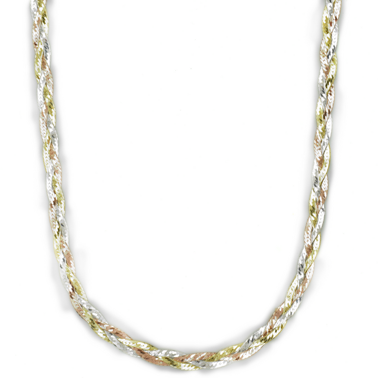 TRINITY – ΚΟΛΙΕ ΑΣΗΜΙ 925 ΤΡΙΧΡΩΜΟ ΜΕ ΠΛΕΚΤΗ ΑΛΥΣΙΔΑ