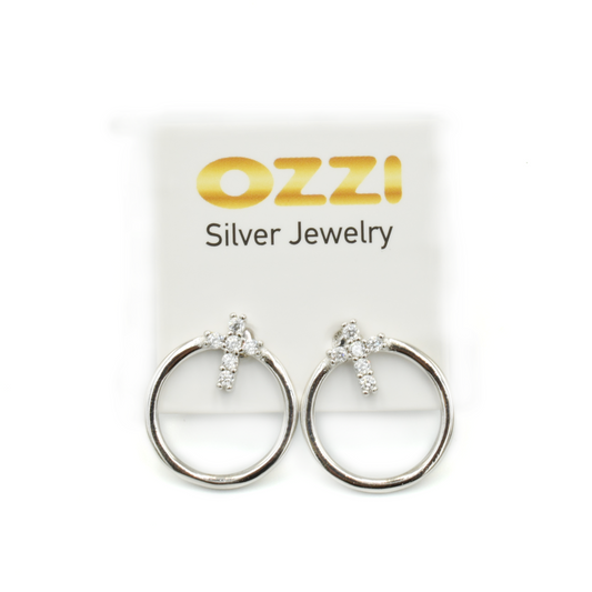 NOELLE — ΣΚΟΥΛΑΡΙΚΙΑ ΑΠΟ ΑΣΗΜΙ 925 ΜΕ ΣΤΑΥΡΟ ΚΑΙ ΚΡΙΚΟ