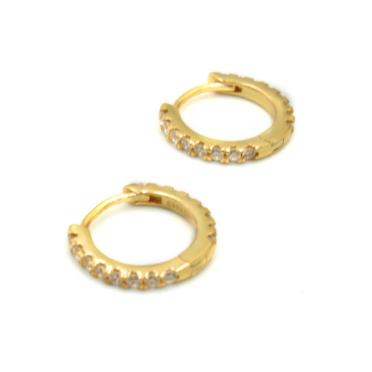 IRIS — ΧΡΥΣΑ ΣΚΟΥΛΑΡΙΚΙΑ ΚΡΙΚΟΙ ΑΠΟ ΑΣΗΜΙ 925 ΜΕ ΖΙΡΚΟΝ