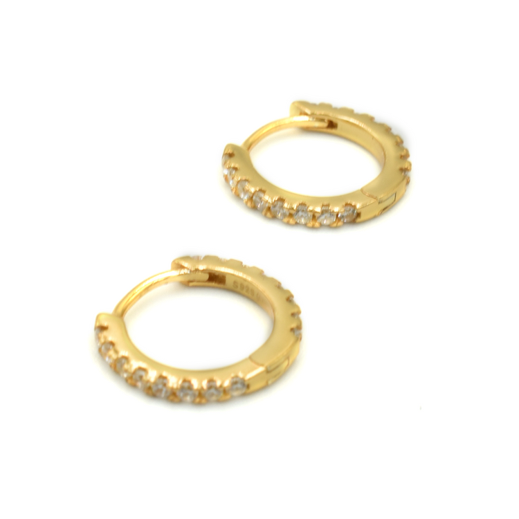 IRIS — ΧΡΥΣΑ ΣΚΟΥΛΑΡΙΚΙΑ ΚΡΙΚΟΙ ΑΠΟ ΑΣΗΜΙ 925 ΜΕ ΖΙΡΚΟΝ