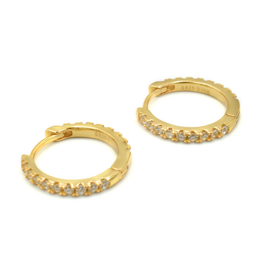 ELORA — ΧΡΥΣΑ ΣΚΟΥΛΑΡΙΚΙΑ ΚΡΙΚΟΙ ΑΠΟ ΑΣΗΜΙ 925 ΜΕ ΖΙΡΚΟΝ