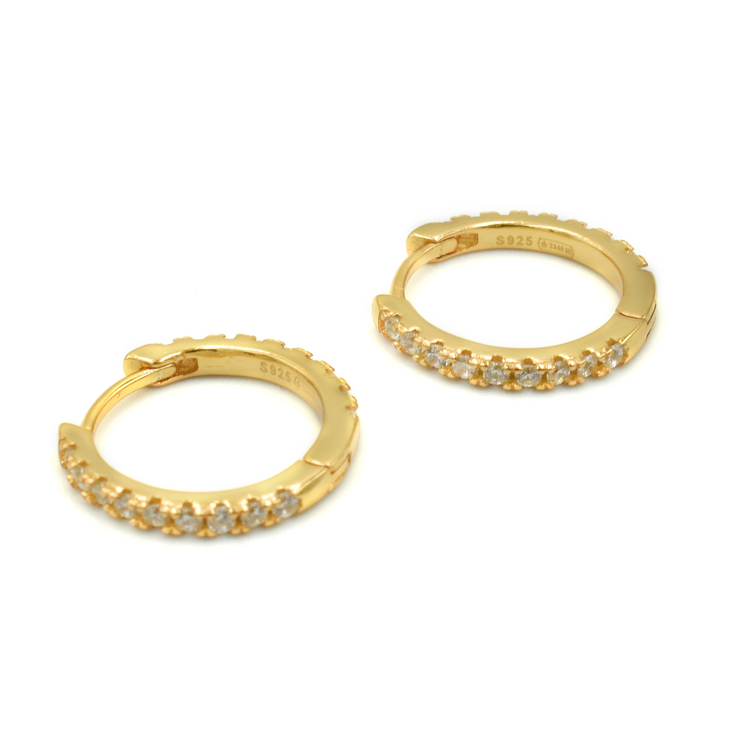 ELORA — ΧΡΥΣΑ ΣΚΟΥΛΑΡΙΚΙΑ ΚΡΙΚΟΙ ΑΠΟ ΑΣΗΜΙ 925 ΜΕ ΖΙΡΚΟΝ