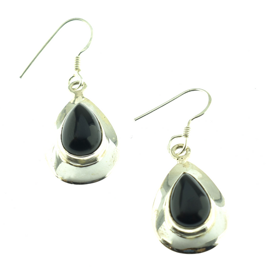 Silver 925 Onyx Earrings
