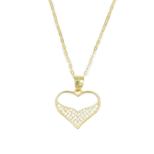 MERAYA — ΑΣΗΜΕΝΙΟ ΚΟΛΙΕ OPEN HEART ΜΕ ΛΕΥΚΑ ΖΙΡΚΟΝ