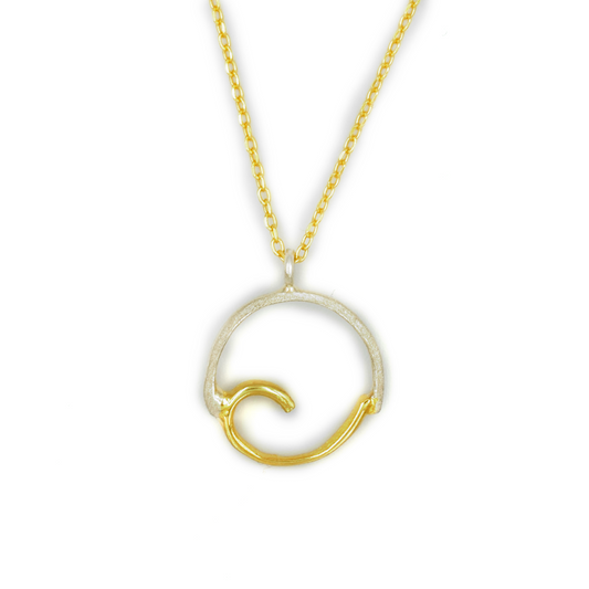 ORAE — ΔΙΧΡΩΜΟ ΚΟΛΙΕ ΑΠΟ ΑΣΗΜΙ 925 ΜΕ ΕΠΙΧΡΥΣΩΣΗ 18Κ