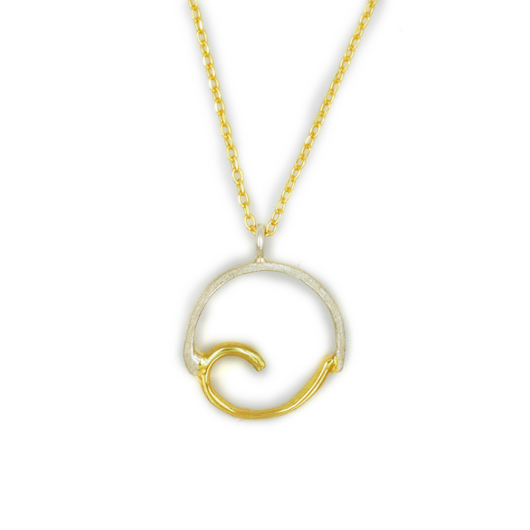 ORAE — ΔΙΧΡΩΜΟ ΚΟΛΙΕ ΑΠΟ ΑΣΗΜΙ 925 ΜΕ ΕΠΙΧΡΥΣΩΣΗ 18Κ