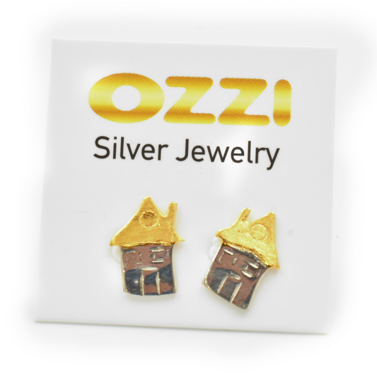 CASIA — ΔΙΧΡΩΜΑ ΣΚΟΥΛΑΡΙΚΙΑ “HOUSE” ΑΠΟ ΑΣΗΜΙ 925