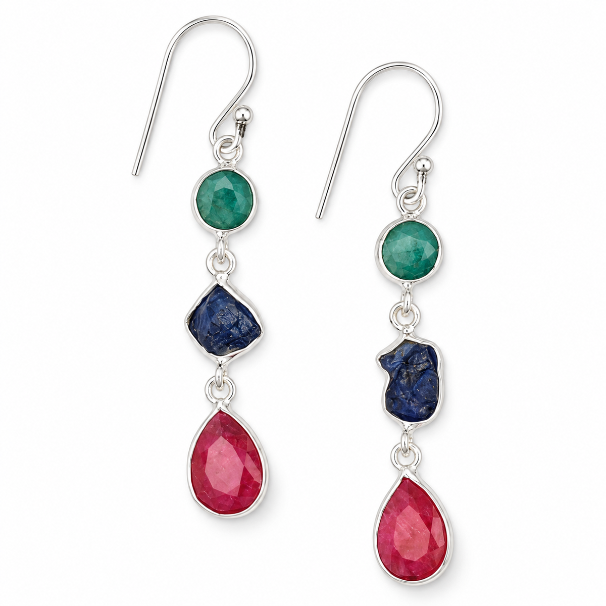 AGATE LAPIS GARNET DROP — ΣΚΟΥΛΑΡΙΚΙΑ ΚΡΕΜΑΣΤΑ ΑΣΗΜΙ 925 ΜΕ ΑΧΑΤΗ ΛΑΠΙΣ ΚΑΙ ΓΡΑΝΑΔΑ