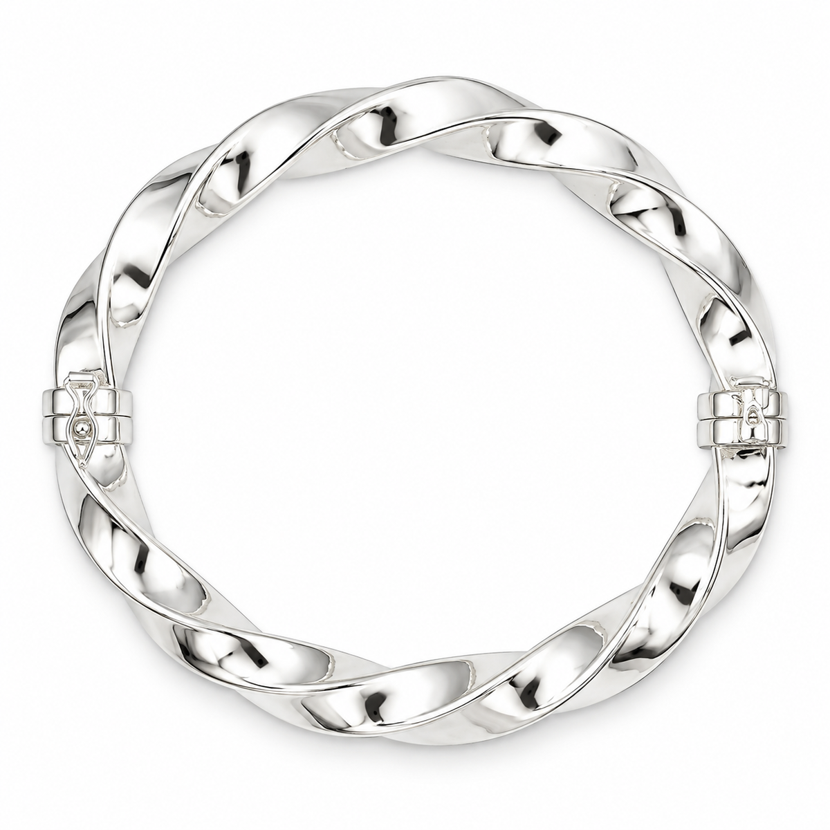 TWISTED WAVE BANGLE — ΒΡΑΧΙΟΛΙ ΑΣΗΜΙ 925 ΣΤΡΙΦΤΟ ΣΤΕΡΕΟ ΜΕ ΜΕΝΤΕΣΕ